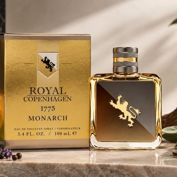 ROYAL COPENHAGEN 1775 Monarch For Men Eau de Toilette Spray, 3.4 oz / 100 mL bottle and packaging